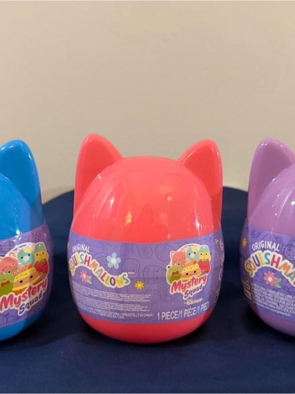 Squishmallows 4" Blind Capsules- Mystery Squad- Sealed and New, Bundle of 3.